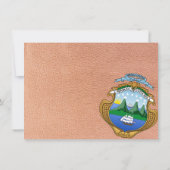 Peach Costa Rica Mariage Photo Merci (Dos)