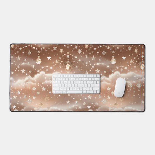 Peach Cream Celestial Moon Phases Warm (Clavier et souris)