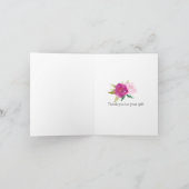 Peach Cream Stripes Aquarelle Fleurs Merci (Intérieur)