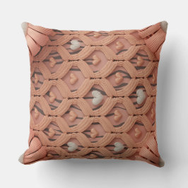 Peach Crochet Tiger Pattern Pillow Cover Kussen