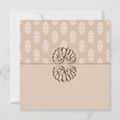 Peach Damask Wedding Kaart (Voorkant)