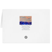 Peach Dark Blue Impressionist Horizon Waterverf (Achterkant Horizontaal)