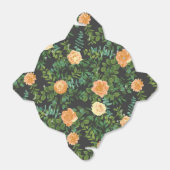 Peach Dark Gray Wedding Rozen Floral Bedankdoosjes (Uitgevouwen)