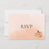Peach Delight Ombre Wedding Carte RSVP (Dos)
