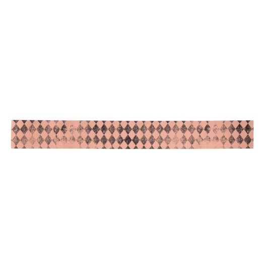 Peach en Black Distressed Harlequin Lint (Voorkant)