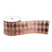 Peach en Black Distressed Harlequin Lint (Spoel)