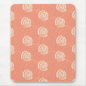 Peach en Cream wervelingen Mousepad Muismat (Voorkant)
