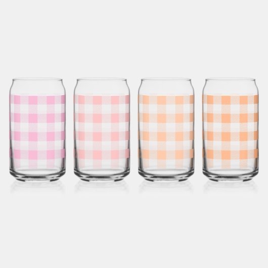Peach En vichy Motif rose (Recto)