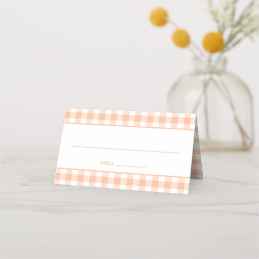 Peach en White Country Gingham (Voorkant)