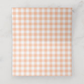 Peach en White Country Gingham (Binnenkant ongevouwen)