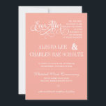 Peach EverAfter Invitation Chalkboard<br><div class="desc">Pêcher le faire-part de mariage sucré et sassy de tableau noir.</div>