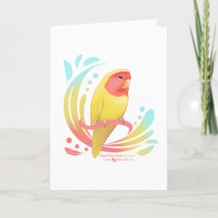 Peach Faced Lutino Lovebird Bedankkaart