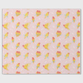 Peach Faced Lutino Lovebird Cadeaupapier (Vlak)