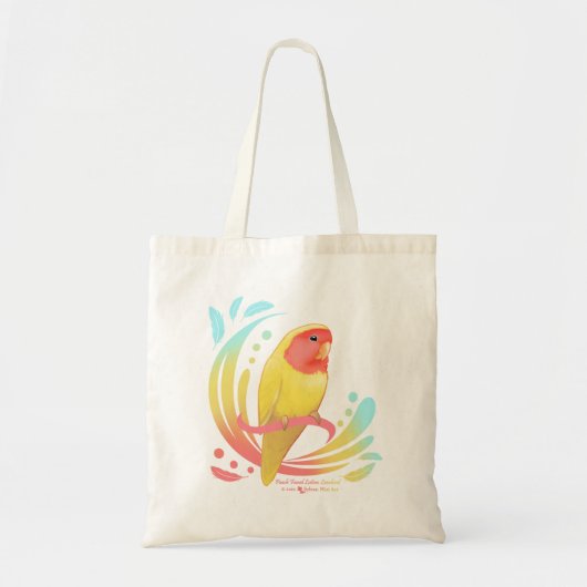 Peach Faced Lutino Lovebird Tote Bag (Voorkant)