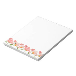 Peach Floral Bloc-notes