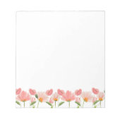 Peach Floral Bloc-notes (Devant)