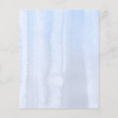 Peach Floral Dusty Blue Wedding Menu (Achterkant)