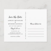 Peach Floral Greenery Photo Wedding Save the Date Aankondigingskaart (Achterkant)