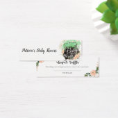 Peach Floral Halloween Baby shower Diaper Raffle Mini Visitekaartjes (Bureau)