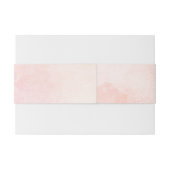 Peach Floral Invitation Belly Band Uitnodigingen Wikkel (Achterkant Voorbeeld)