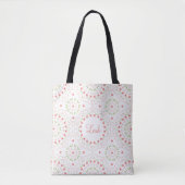 Peach Floral Mandala Persoonlijke Canvas tas (Voorkant)
