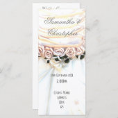 Peach floral mariées robe programme de mariage égl (Devant / Derrière)