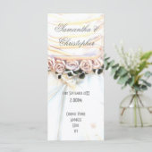 Peach floral mariées robe programme de mariage égl (Debout devant)