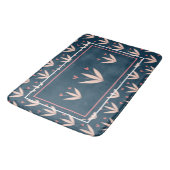 Peach Floral Pattern Badmat (Gekanteld)