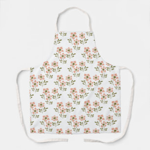  Peach Floral Pattern Schort