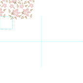 Peach Floral Stof (Delen)