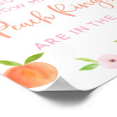 Peach Floral Verjaardag Raad hoeveel spel Poster (Hoek)