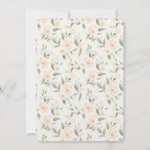Peach Floral Wedding Kaart (Achterkant)