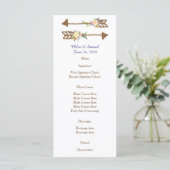 Peach Floral Wedding Menu (Staand voorkant)