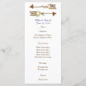 Peach Floral Wedding Menu (Voorkant)