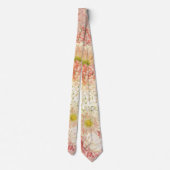 Peach Floral Wedding Stropdas (Achterkant)