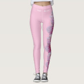 Peach Flower Flore Rose Delaware Leggings (Devant)