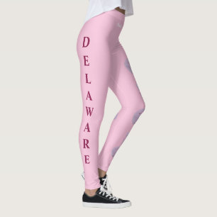Peach Flower Flore Rose Delaware Leggings