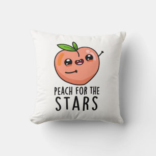 Peach for the Stars Funny Fruit pun Kussen