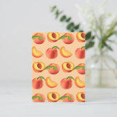 Peach Fruit Patroon Briefkaart (Staand voorkant)