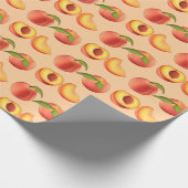Peach Fruit Patroon Cadeaupapier (Hoek)