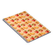 Peach Fruit Patroon Notitieboek (Rechterzijde)