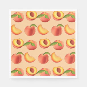 Peach Fruit Patroon Servet