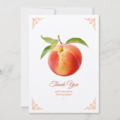 Peach Fuzz Baby shower Bedankkaart (Voorkant)