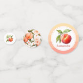 Peach Fuzz Baby shower Confetti (Voorkanten)