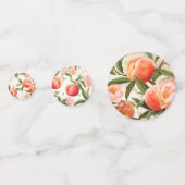 Peach Fuzz Baby shower Confetti (Achterkanten)