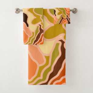 Peach Fuzz Boho Shabby Chic géométrique Art Abstra