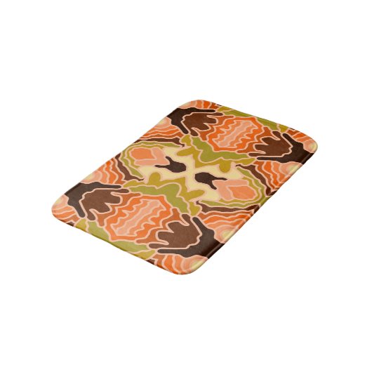 Peach Fuzz Boho Shabby Chique Geometrische Abstrac Badmat (Gekanteld)