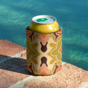 Peach Fuzz Boho Shabby Chique Geometrische Abstrac Blikjeskoeler