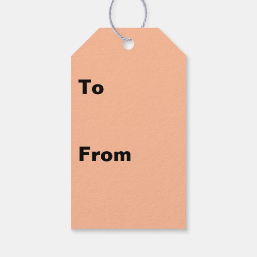 Peach Fuzz Boho Shabby Chique Geometrische Abstrac Cadeaulabel (Achterkant)