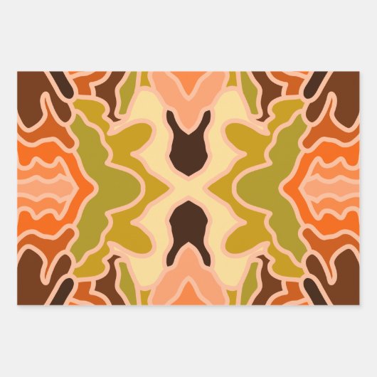 Peach Fuzz Boho Shabby Chique Geometrische Abstrac Inpakpapier Vel (Voorkant 3)